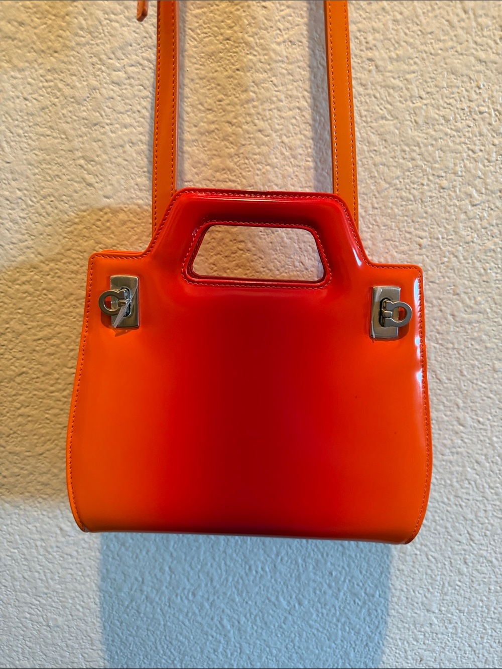 SALVATORE FERRAGAMO
Brushed Calfskin Mini Wanda Top Handle Bag Ombré